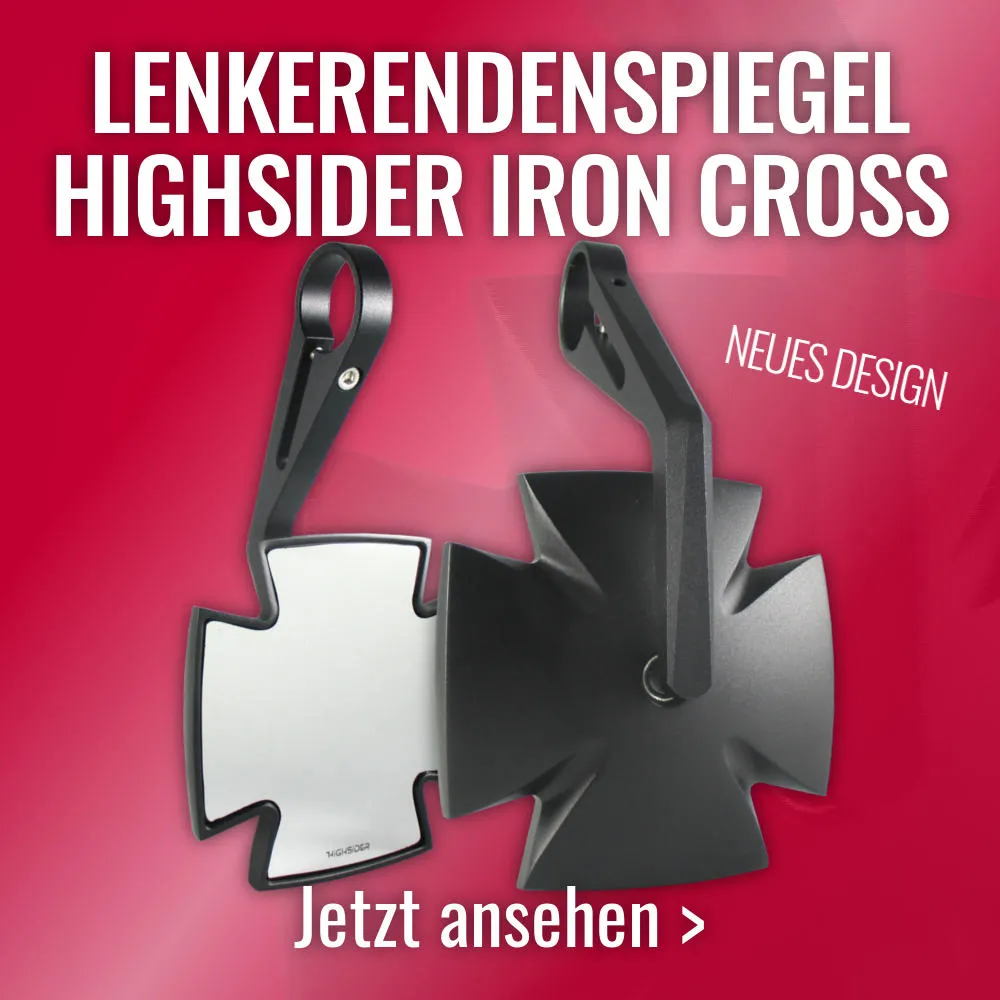 Motorrad Lenkerendenspiegel Highsider Iron Cross