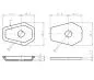 Preview: Blinker Montageplatten für Suzuki Modelle, ABS, 48x34 mm