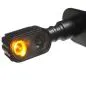 Preview: LED Blinker Fluted schwarz mit Rücklicht und Bremslicht getönt