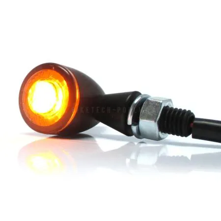 LED Blinker Apollo Bullet schwarz getönt E-geprüft