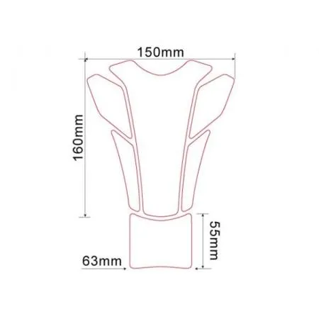 Tankpad Keiti TKW-507 Kawasaki K Racing, schwarz