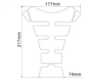 Tankpad Keiti KT-1240C transparent Maße