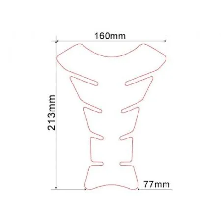 Tankpad Keiti KT-1240C transparent Maße