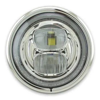 LED-Scheinwerfer PEARL, chrom, 5 3/4 Zoll, seitliche Befestigung