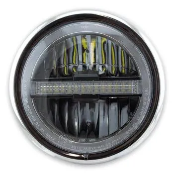 LED-Scheinwerfer HORIZON, chrom, 5 3/4 Zoll, seitliche Befestigung