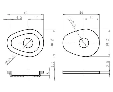 Blinker Montageplatten für Suzuki Modelle, ABS