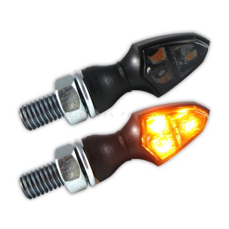 LED Blinker Shield schwarz getönt E-geprüft