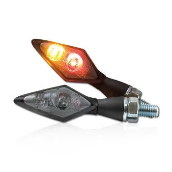 LED Blinker SPARK mit Rücklicht, schwarz, E-geprüft