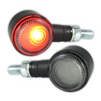 LED Blinker SOL-W schwarz mit Rücklicht und Bremslicht getönt