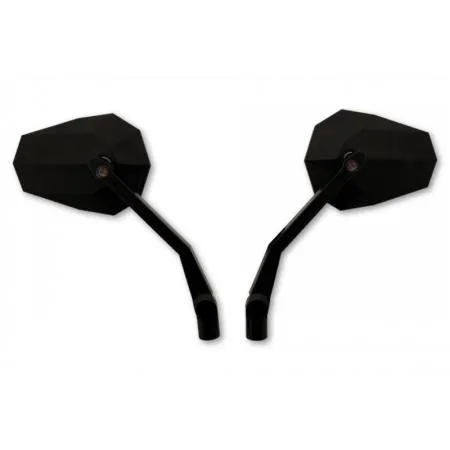 Lenkerspiegel Stealth X2 schwarz mit LED Blinker M10 Gewinde