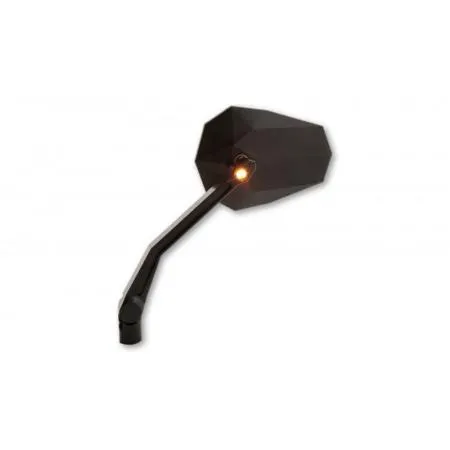 Lenkerspiegel Stealth X2 schwarz mit LED Blinker M10 Gewinde