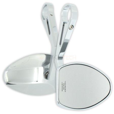 Lenkerendenspiegel FERRARA 2, chrom, Aufnahme Ø 30 x B 12 mm