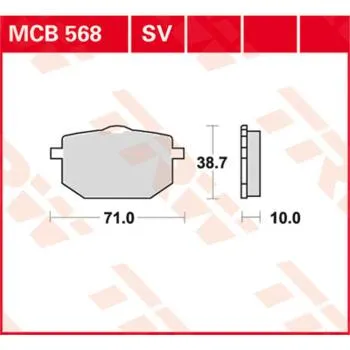 TRW Bremsbeläge MCB568 Organisch mit ABE