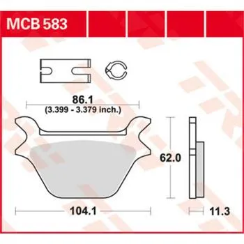 TRW Bremsbeläge MCB583 Organisch mit ABE