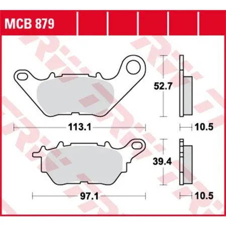 TRW Bremsbeläge MCB879 Organisch mit ABE