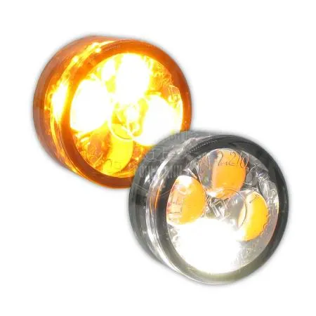 LED-Micro Blinker/Rücklicht-Einheit, 'Spark', Kunststoffgehäuse Abm. nur  ca. 25x11x14.5mm, getöntes Glas, e-geprüft, für vorn & hinten,  gummigelagert, 1 Paar