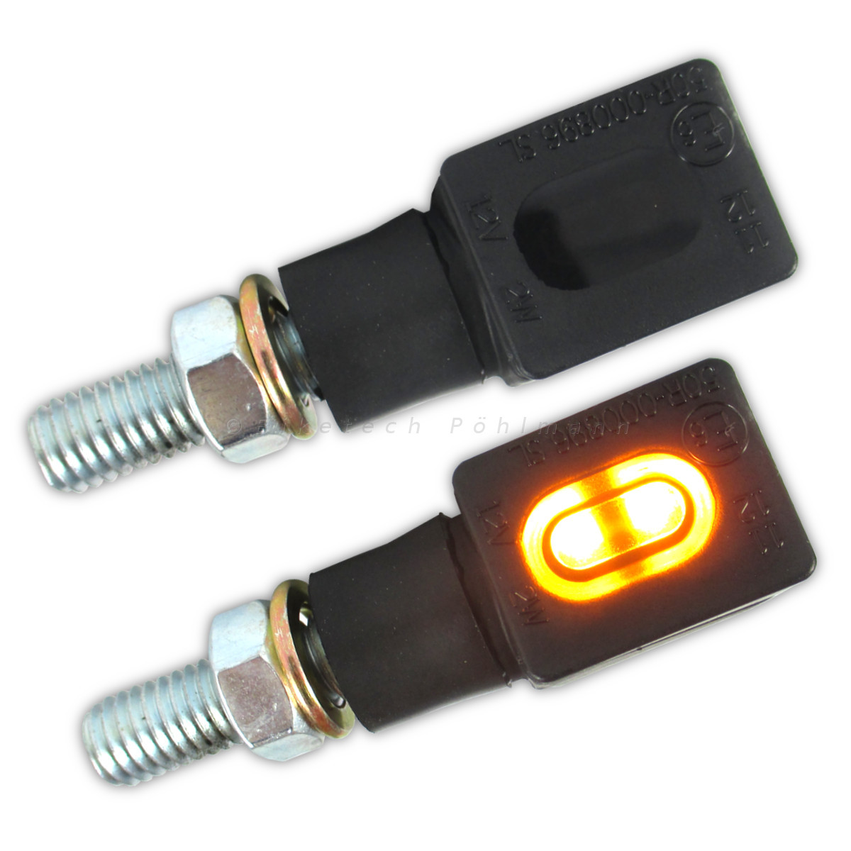 EXLECO 4 x LED Motorrad Blinker DC 12V Metall Mini Blinker IP65