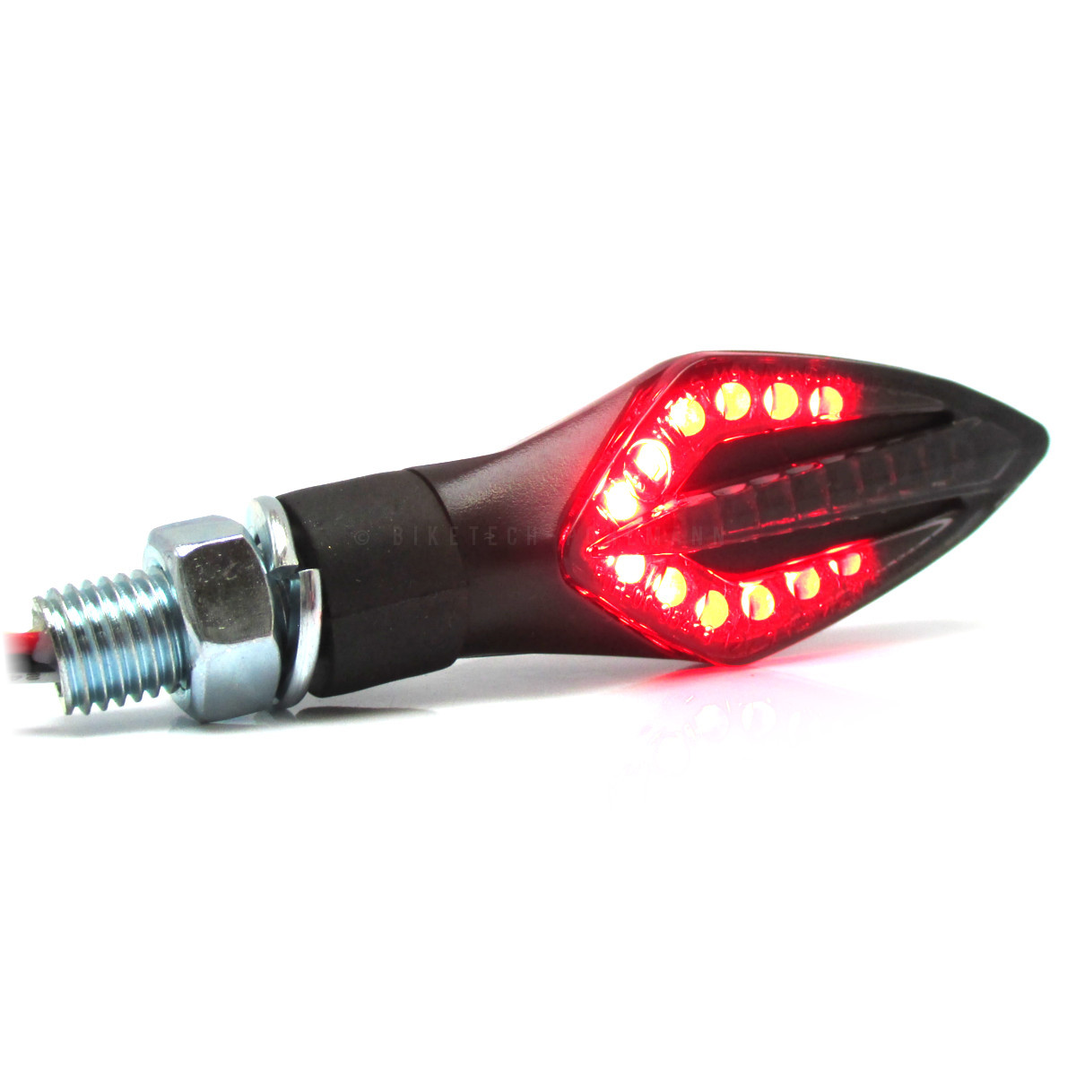 4 STÜCKE Motorrad Fließmodus Blinker 12 V 12 LED Wasserdichte Blinker  Blinker Blinker Hinten Bremslichter Lauflichter