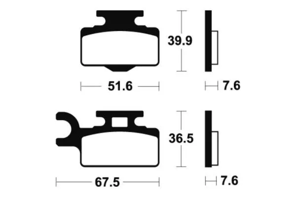 Bremsbeläge TECNIUM MO252 Sintermetall Bremsbeläge TECNIUM MO252 Sintermetall