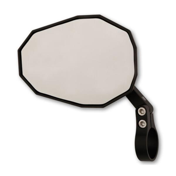 Lenkerendenspiegel HIGHSIDER SMART STRAIGHT kurz, schwarz, Aufnahme Ø 30 x B 12 mm