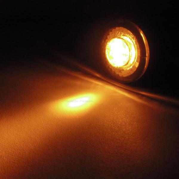 LED Blinker Apollo Bullet schwarz mit Rücklicht und Bremslicht getönt
