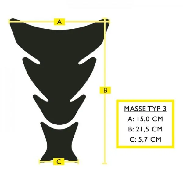 Tankpad Keiti KT-7000 Skull Maße