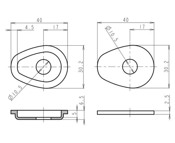 Blinker Montageplatten für Suzuki Modelle, ABS