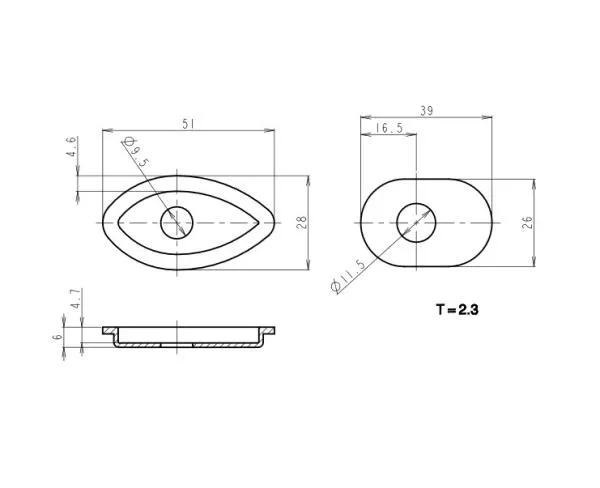 Blinker Montageplatten für Honda Modelle, ABS