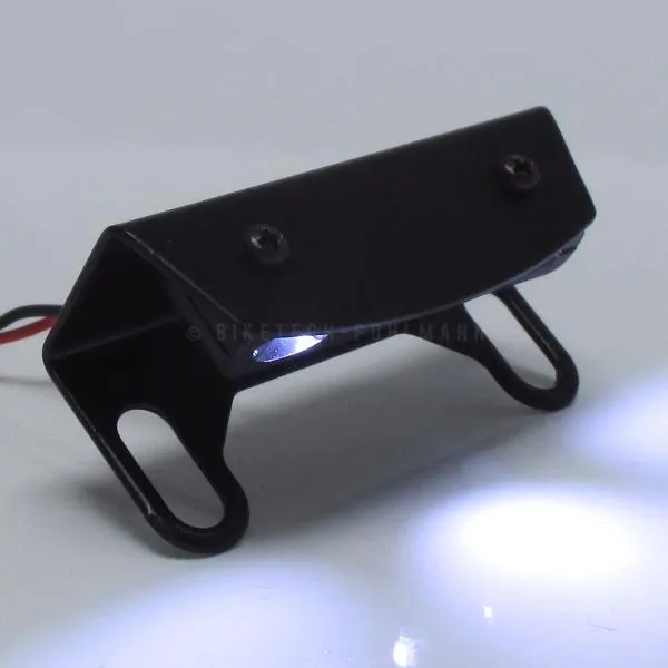 Mini-Kennzeichenbeleuchtung im schwarzen Alugehäuse