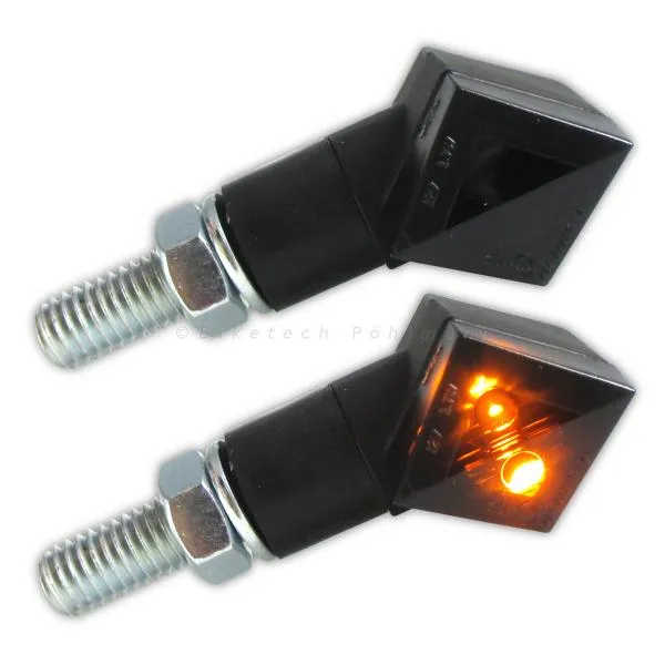 LED Blinker Rhomb schwarz getönt