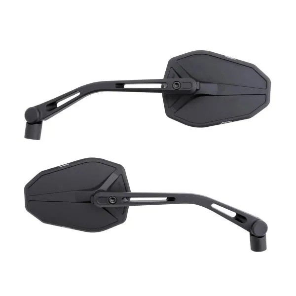 Lenkerspiegel Highsider VICTORY-SLIM, Alu schwarz, E-geprüft, M10 Gewinde