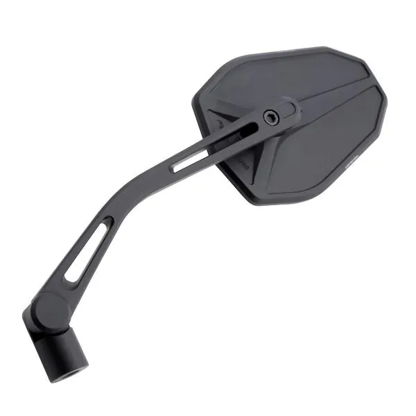 Lenkerspiegel Highsider VICTORY-SLIM, Alu schwarz, E-geprüft, M10 Gewinde