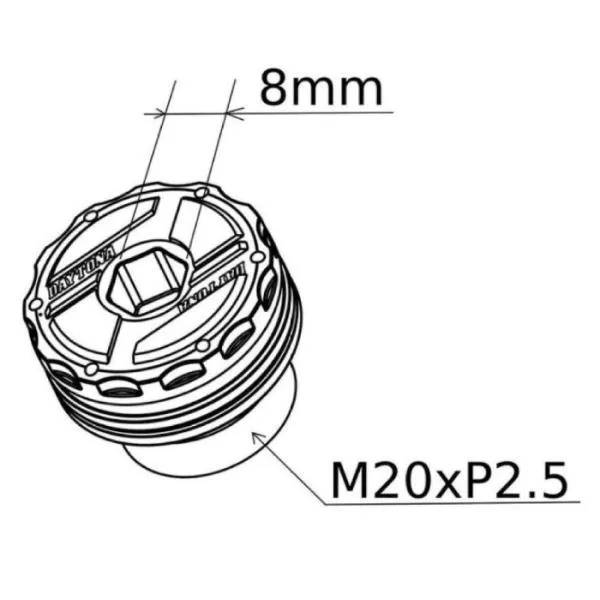 Öleinfüllschraube KAWASAKI M20 x 2.5 mm, grün