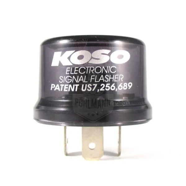 Blinkerrelais KOSO Digital 12V 3 Pins inkl. Adapter